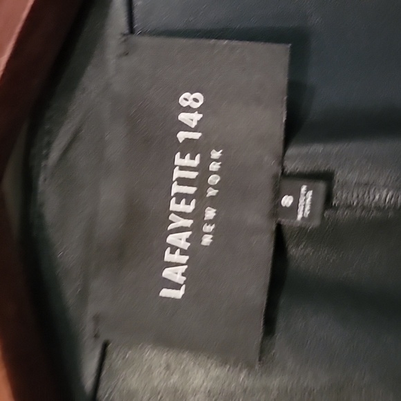 Layfette 148 Suede Leather Navy Blazer Jacket Size 8 - Picture 4 of 9